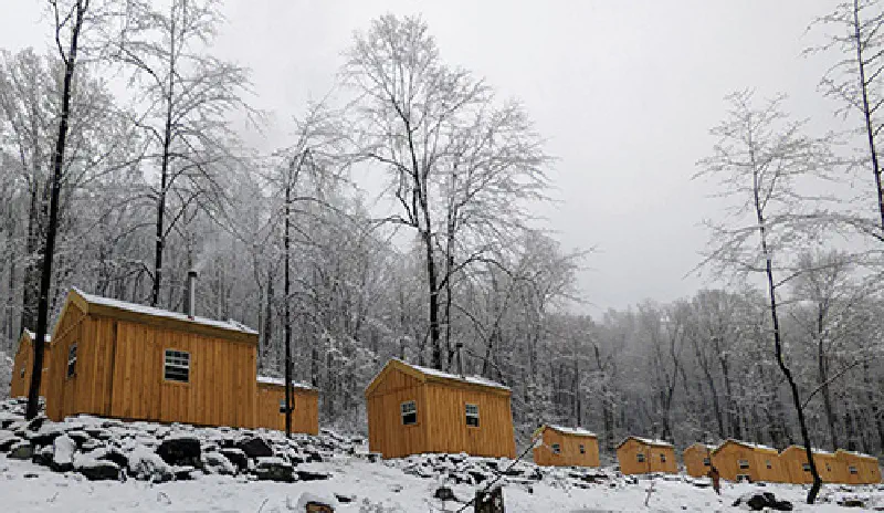 little hermitages setteled in a hill